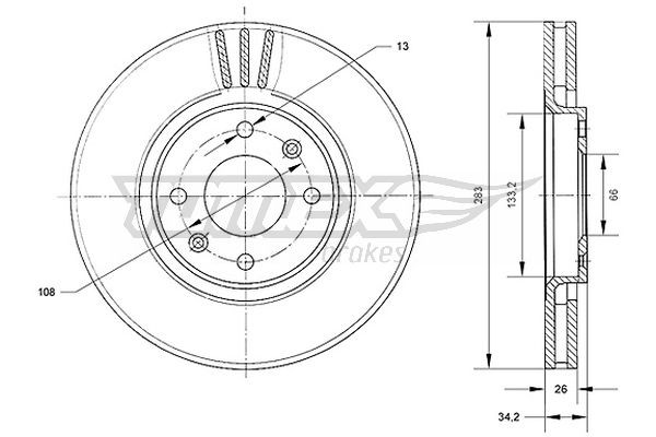 TOMEX Brakes Bremsscheibe